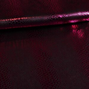 Jersey stretch Krokodil zwart / fuchsia foil