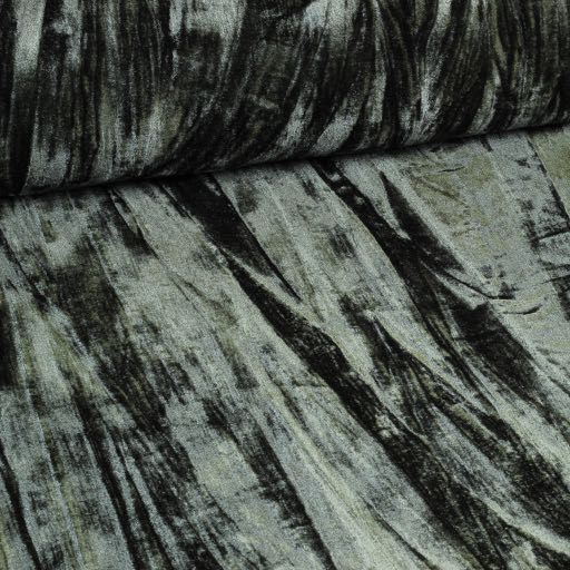 Glans stretch velvet /velour geplooid Donker groen