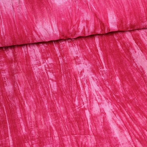 Glans stretch velvet /velour geplooid Fuchsia