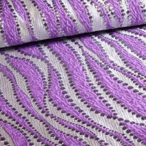Jacquard lurex stippen paars