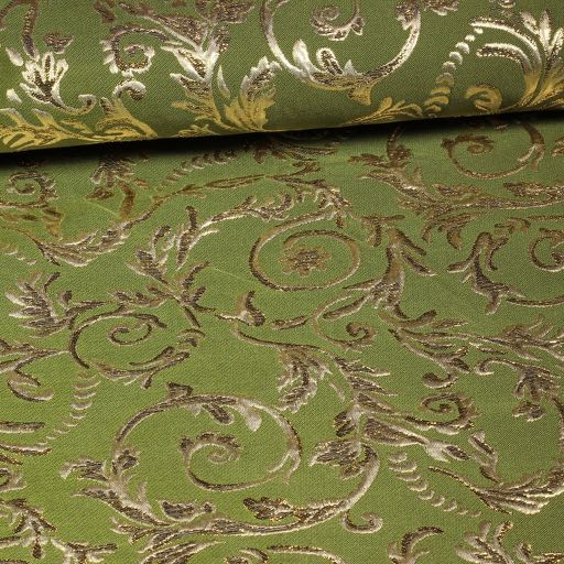 Barok Jacquard groen/goud