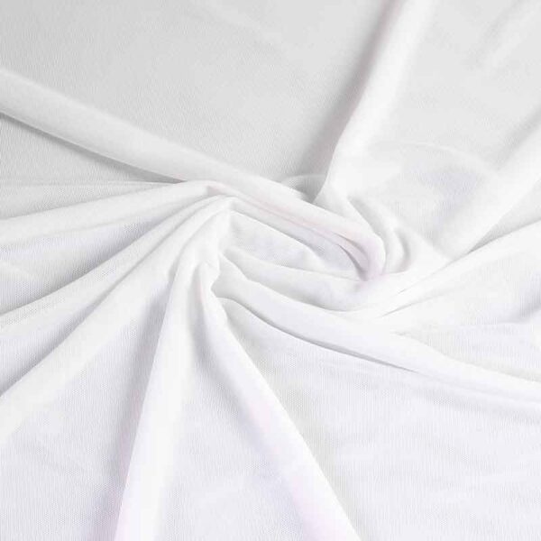Stretch stof mesh wit