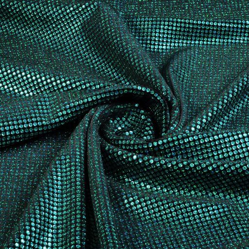 Velvet stof stretch hologram pailletten groen