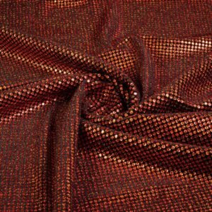 Velvet stof stretch hologram pailletten oranje