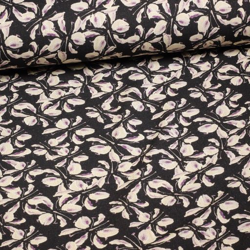 Linnen viscose bedrukt bloemen 4