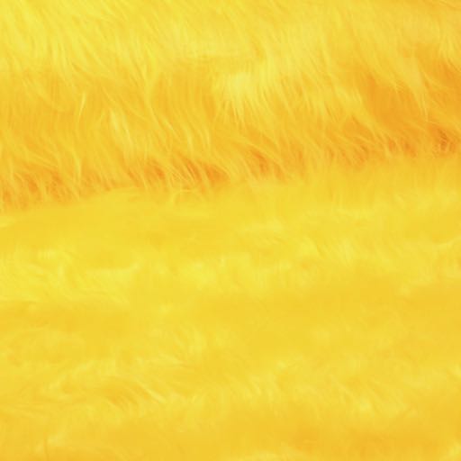 Langharig imitatiebont / Plush geel