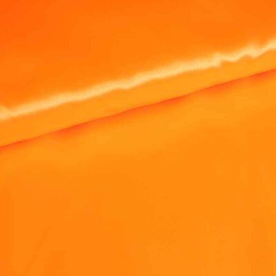 Satijn stof fluor oranje