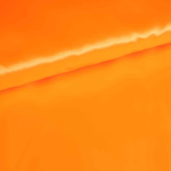 Satijn stof fluor oranje
