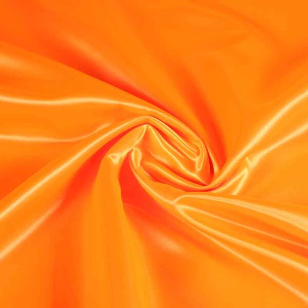 Satijn stof fluor oranje