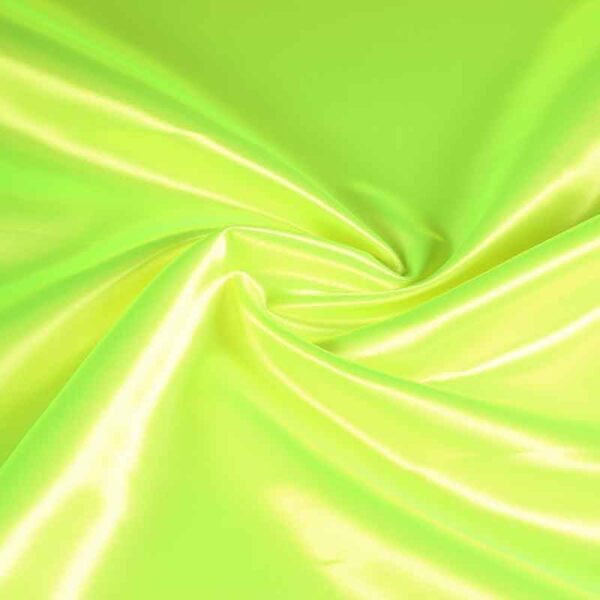 Satijn stof fluor geel