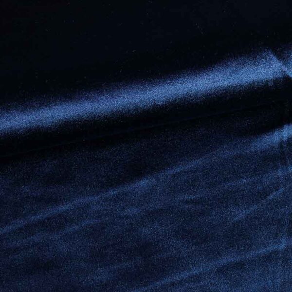 Stretch velvet stof blauw