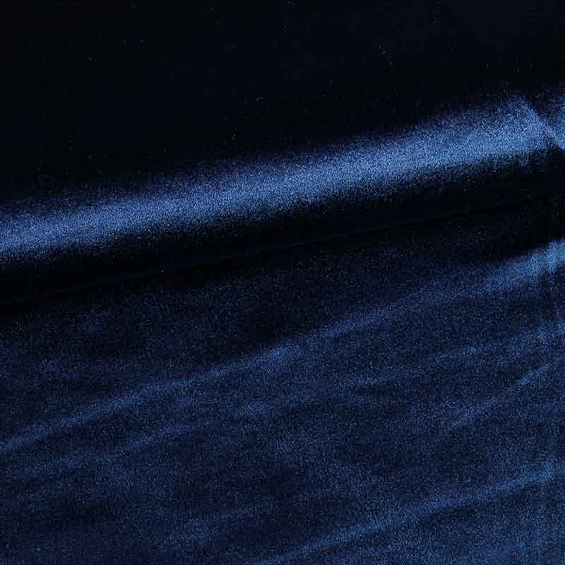 Stretch velvet stof blauw