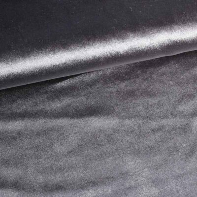 Stretch velvet stof zilver