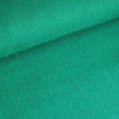 Jute stof zeegroen