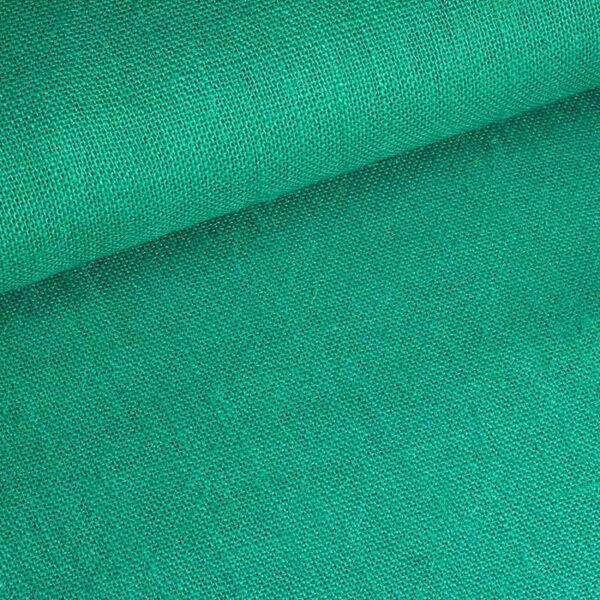 Jute stof zeegroen