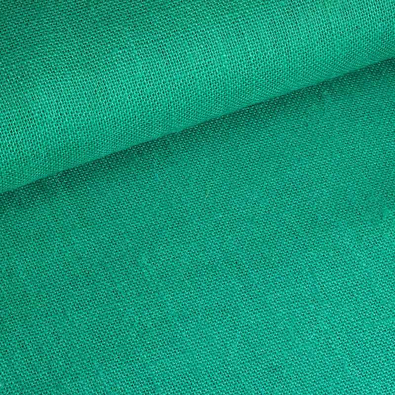 Jute stof zeegroen