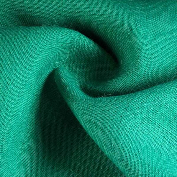 Jute stof zeegroen