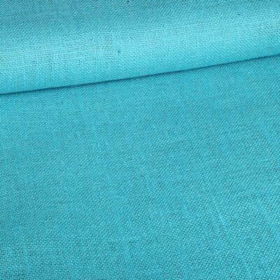 Jute stof aqua