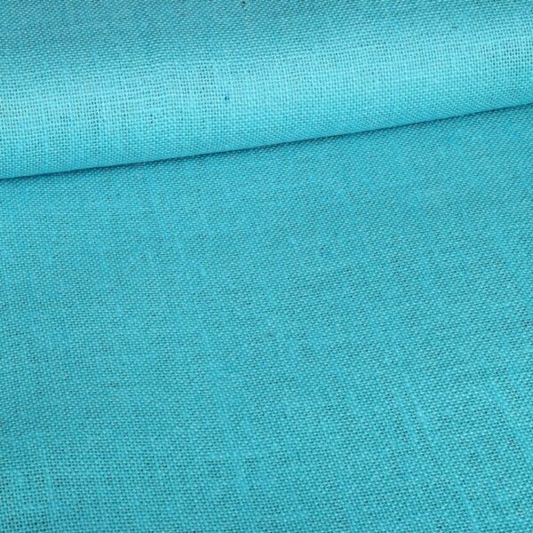 Jute stof aqua