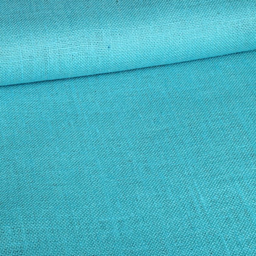Jute stof aqua