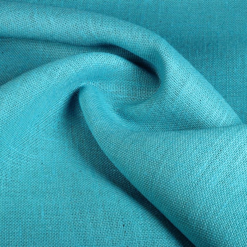 Jute stof aqua