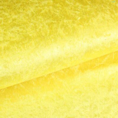 Velours de panne stof geel