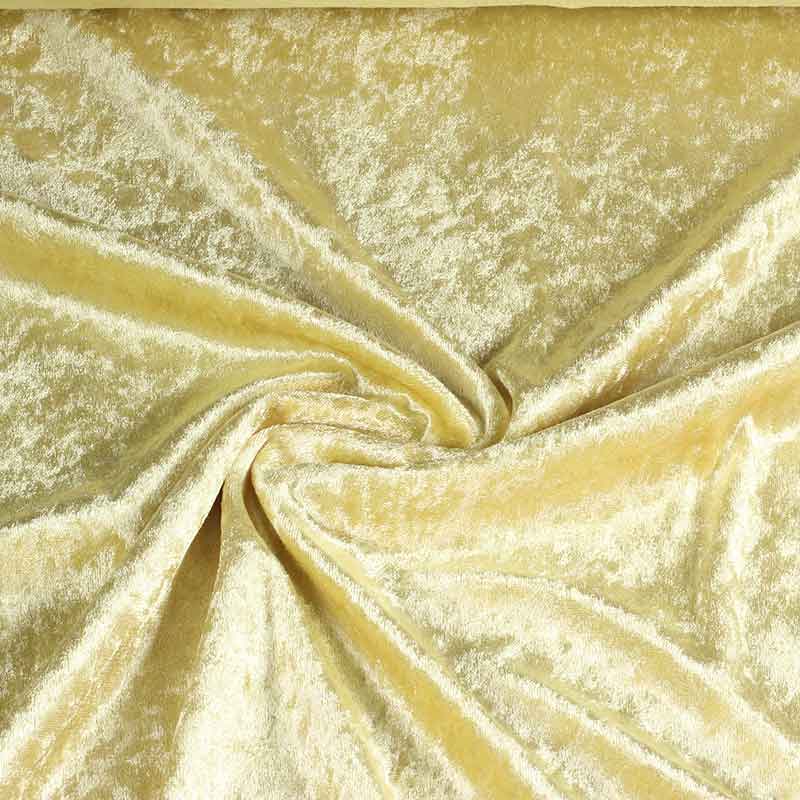 Velours de panne stof goud