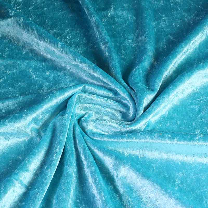 Velours de panne aqua