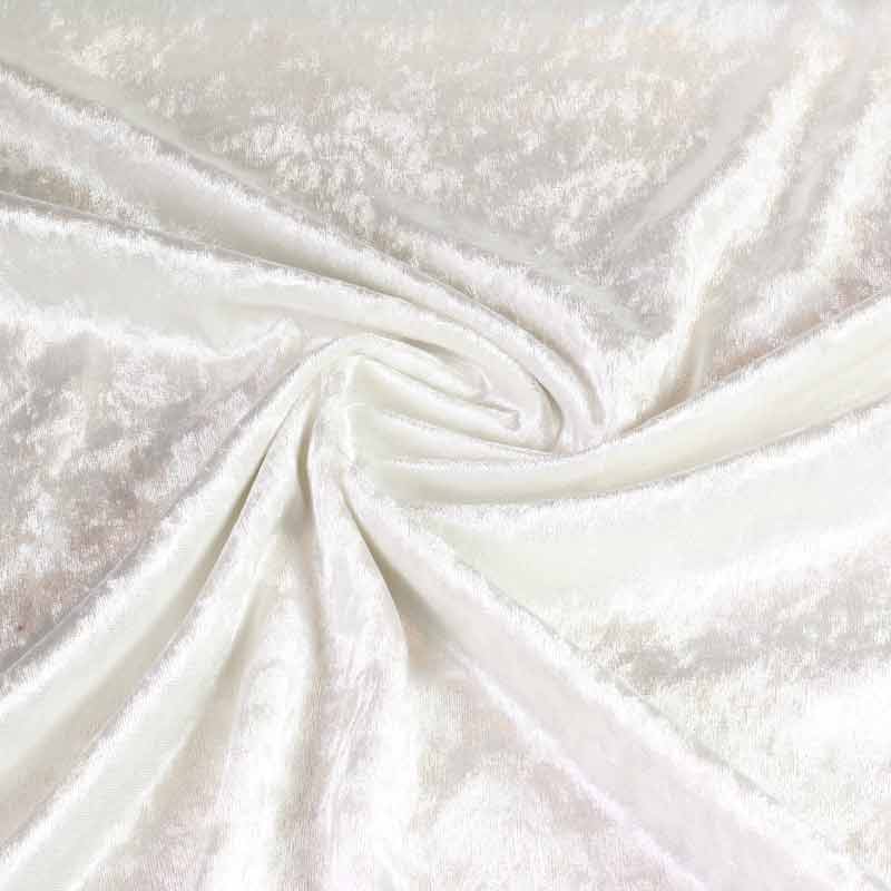 Velours de panne ecru