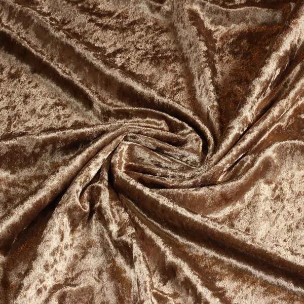 Velours de panne stof taupe