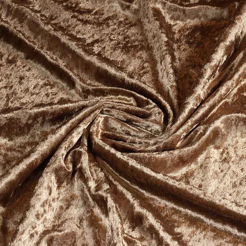 Velours de panne stof taupe