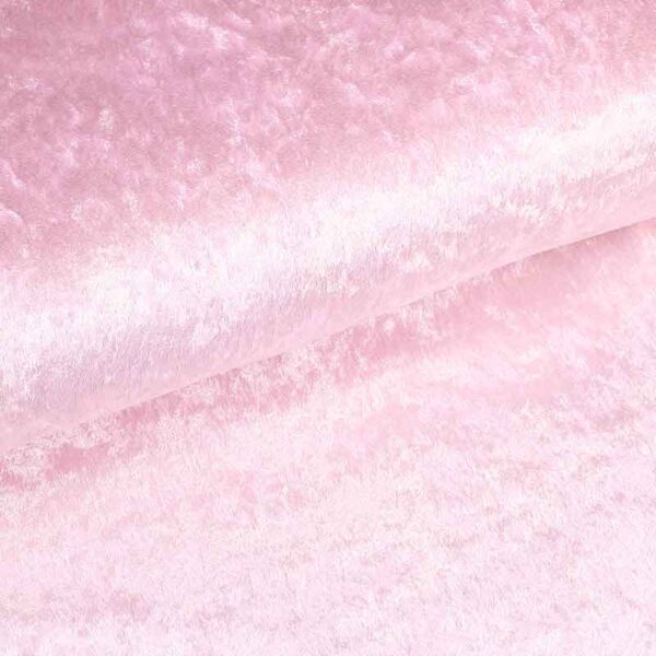 Velours de panne stof babyroze