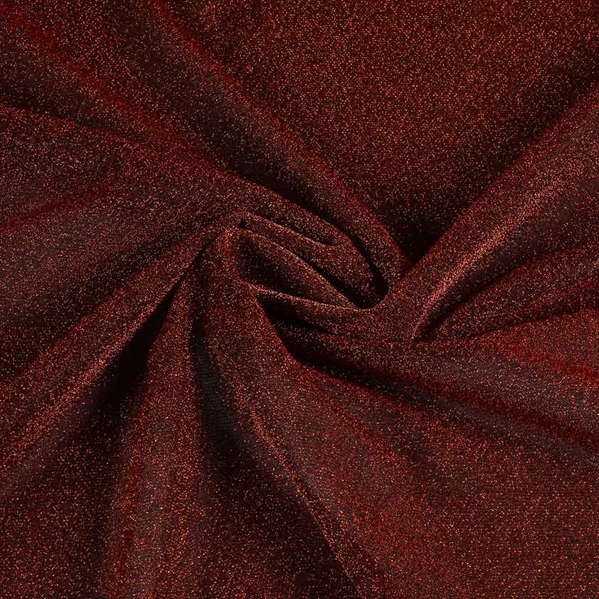 Tricot stof lurex brons