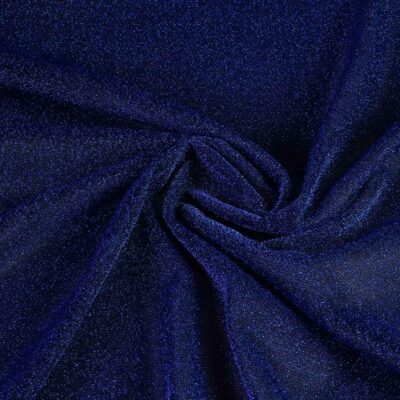 Tricot stof lurex kobalt