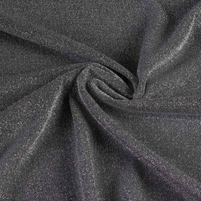 Tricot stof lurex donker zilver