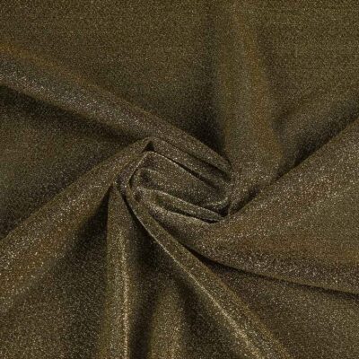 Tricot stof lurex goud