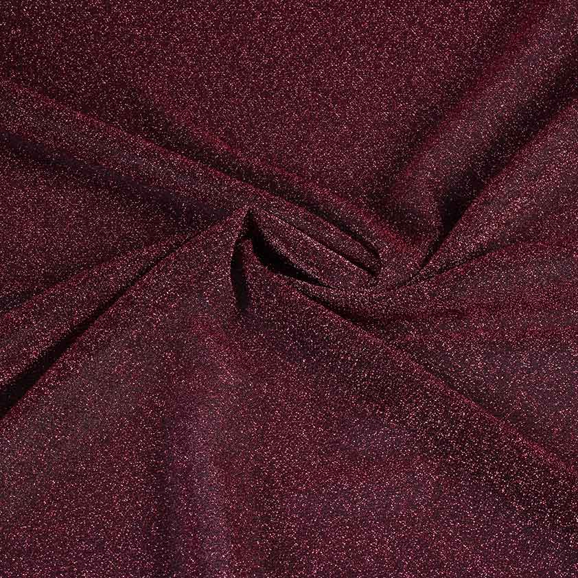 Tricot stof lurex roze