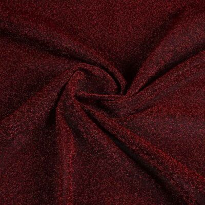 Tricot stof lurex rood
