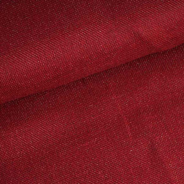 Jute lurex stof rood
