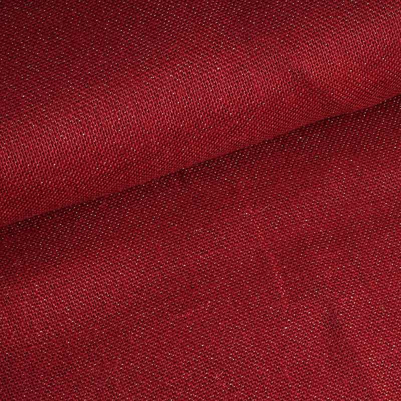 Jute lurex stof rood