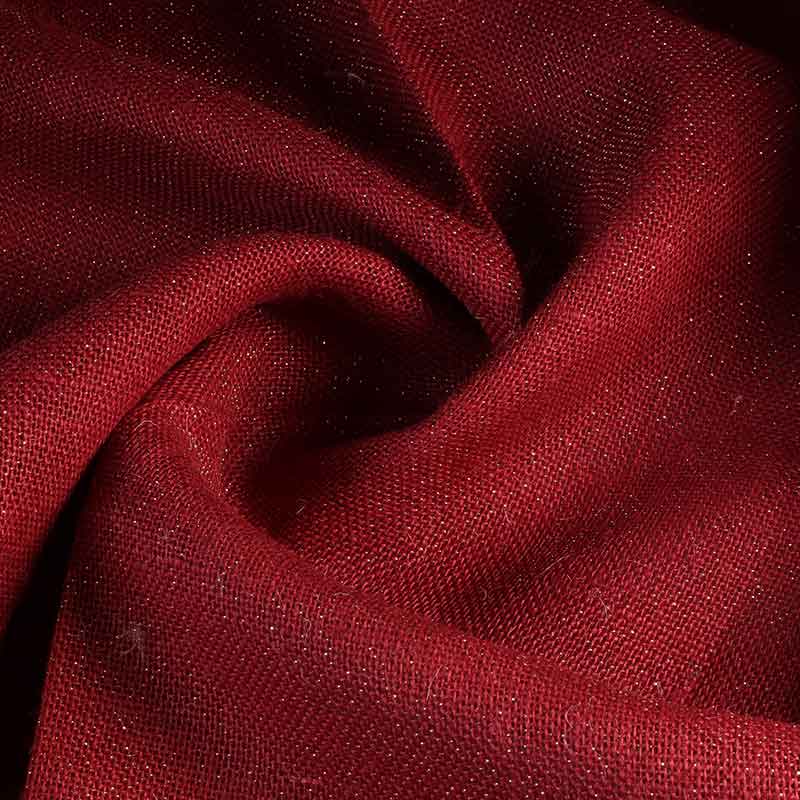 Jute lurex stof rood