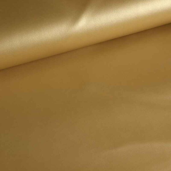 Nep leer stof goud
