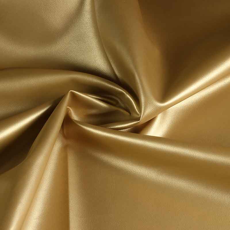 Nep leer stof goud