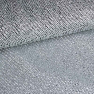 Metallic tule zilver