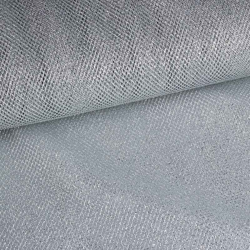 Metallic tule zilver