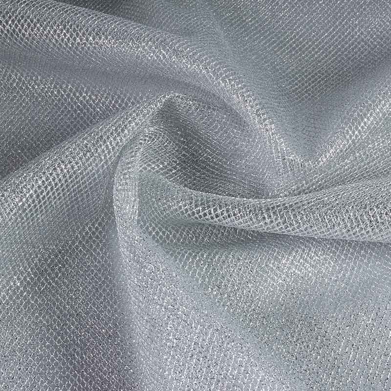 Metallic tule zilver