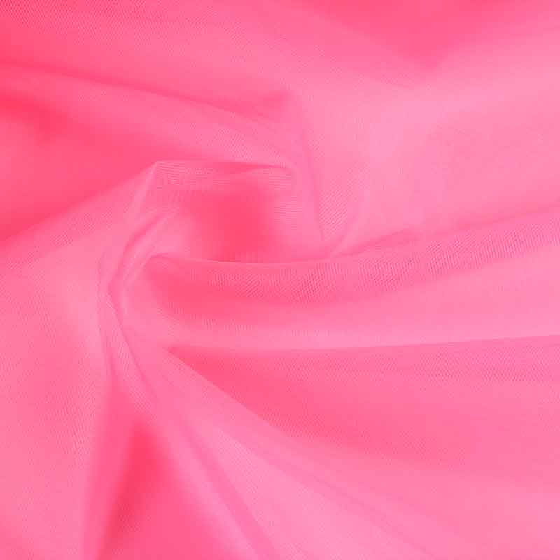 Bruidstule fluor roze