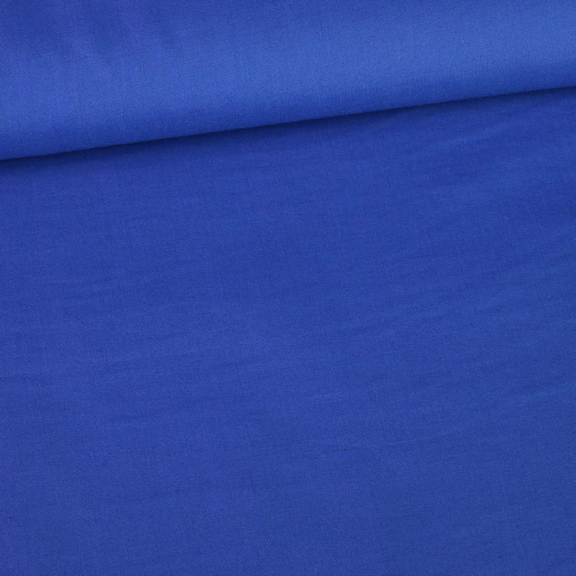 Poplin stof kobalt