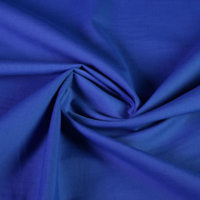 Poplin stof kobalt