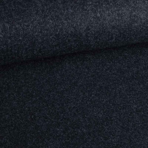 Vilt stof donkerblauw melange